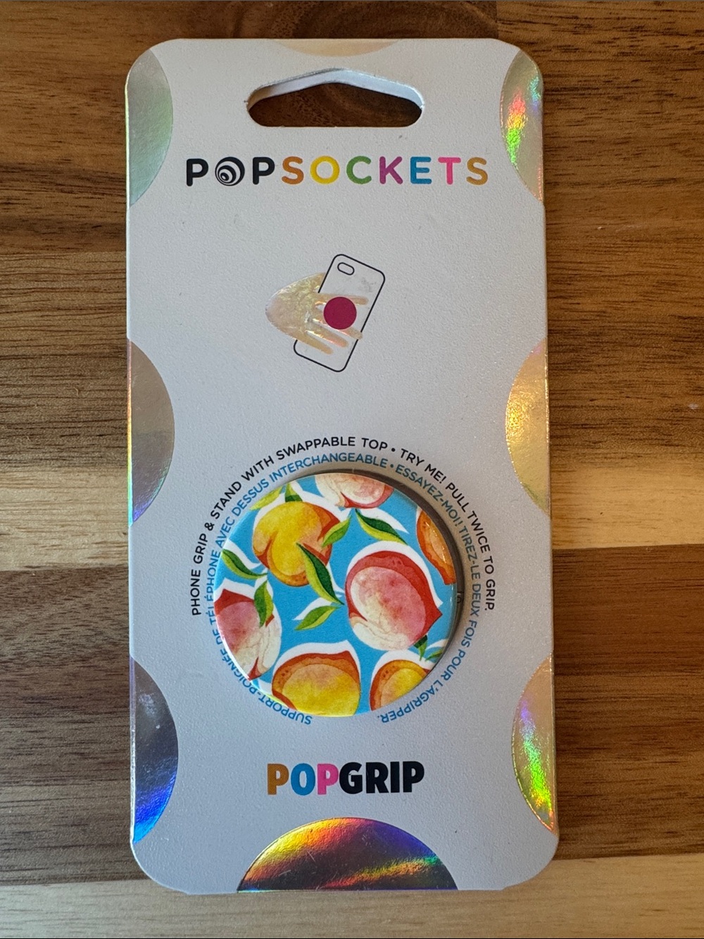 PopSockets PopGrip Peach Pattern Phone Grip